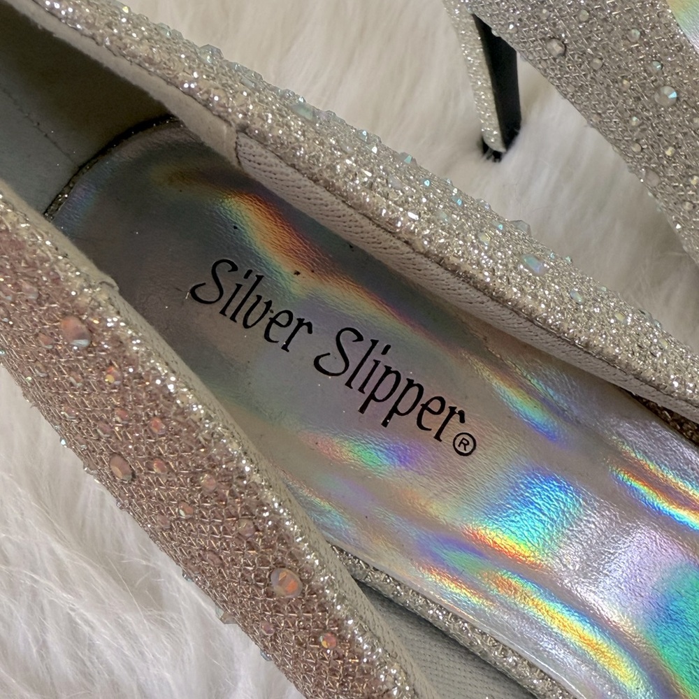 Dazzling Silver Rhinestone Heels - Picture 7 of 8